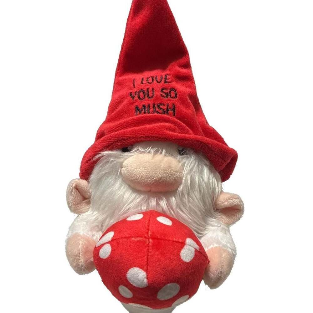 Punchkins Gnome Mushroom Plushie - I Love You So Mush Cute Stuff Animal EUC